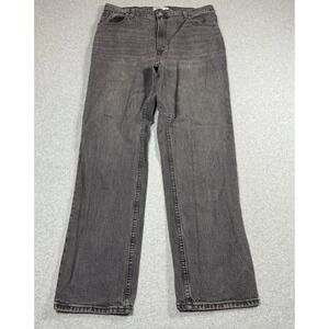 Abercrombie & Fitch Jeans Womens 12 The 90s Straight Ultra Highrise Black Denim